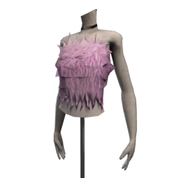 Foal Faux Unicorn Fur Crop Top