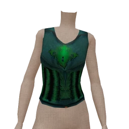 Delirious Green Glow Rib Cage Crop Top