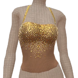 Foal Knitted Brown Cami With Gold Sequins