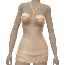 Foal Knitted Beige Soft Structure Mini Dress
