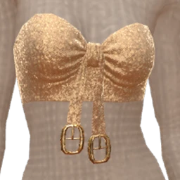 Foal Gold Knit Cropped Top With Buckles