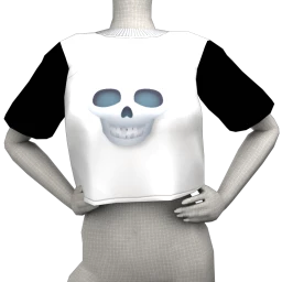 Foal Two Tone Skull Crop Top