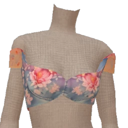 Cloud Nine Denim Floral Cropped Top