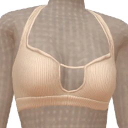 Front Row Cream Ribbed Bralette