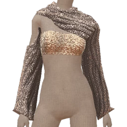 Front Row Luminous Silver Crop Top