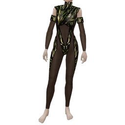 Front Row Night Meow Jumpsuit Green