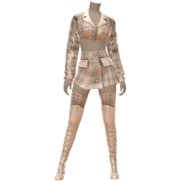 Front Row Silver Tartan Metallic Outfit