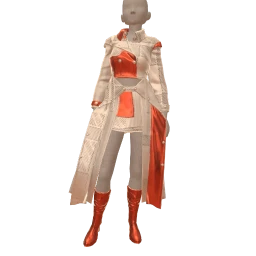 Front Row Silver And Orange Tartan Outfit