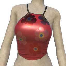 USAesthetics Sateen Flowers Crop Top