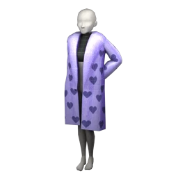 Front Row Lavender Cold Hearts Coat