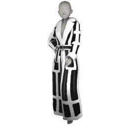 Front Row Shearling Luxury Coat (Black)