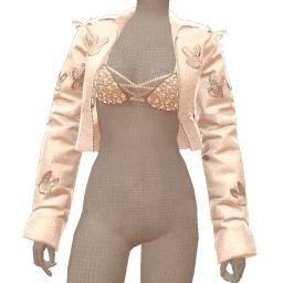 Front Row Lavish Bunny Jacket And Top
