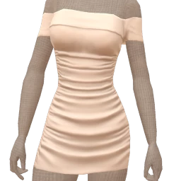 Front Row White Ultra Ruched Bardot Dress