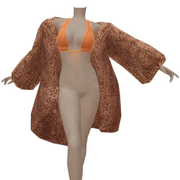 Front Row Cinnamon Cozy Teddy Coat