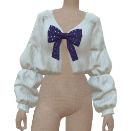 Cloud Nine Blue Big Bow Chic Knitted Jacket