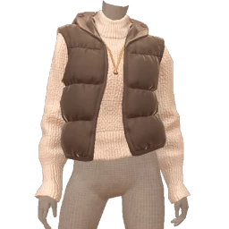 Front Row Nutmeg Vest And Chunky Sweater
