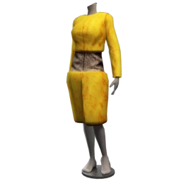 Front Row Canary Faux Fur Coat