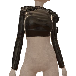 Front Row 3D Appliqué Leather Cropped Top 