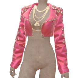 Cloud Nine Berry Bold Leather Jacket