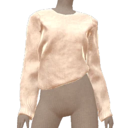 Front Row Backless White Knit Sweater