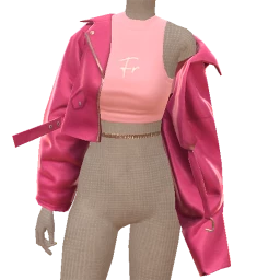 Front Row Pink Street Style Leather Jacket