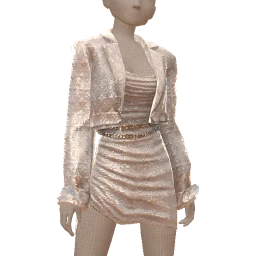 Ikon Elite Metallic Silver Snowflake Co-Ord