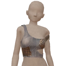 Front Row Silver Denim Diva Top