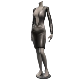 Front Row Deep V Latex Dress