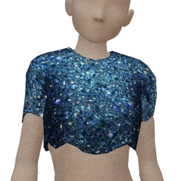 Front Row Blue Sparkle Top