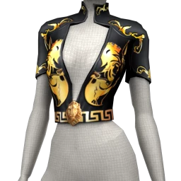 Front Row Pythia Smoke Crop Top