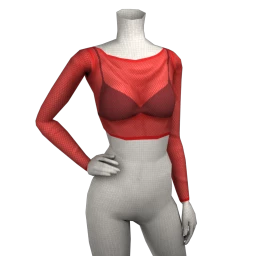 Front Row Stuntin' Mesh Top - Red