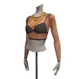 Front Row Stuntin' Mesh Top with Chains