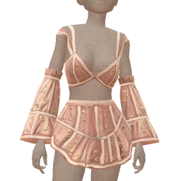 Front Row Satin Rose Mini Dress