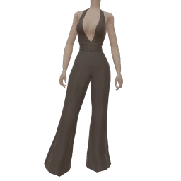 Front Row Timeless Plunge Flare Jumpsuit