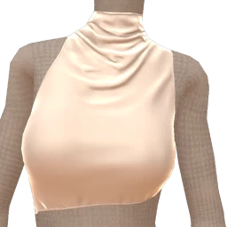 Front Row Sleek High-Neck White Silk Top