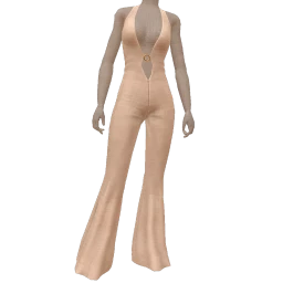 Front Row Luxe Ring-Detail Flare Jumpsuit