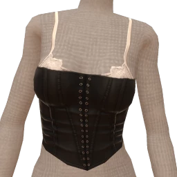 Front Row Black Lace Corset Top