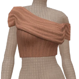 Front Row Café Mousse Off-Shoulder Top