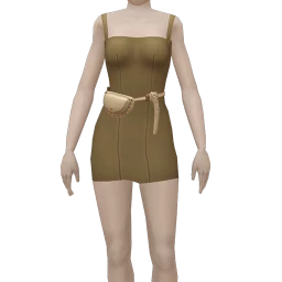 Front Row World Slows Down Dress (Khaki)