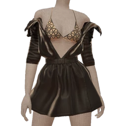 Front Row Rhinestone Leather Dress