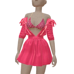 Front Row Pink Leather Blazer Dress