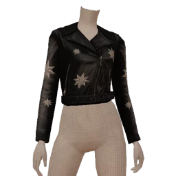 Front Row Silver Stars Leather Jacket