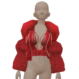 Front Row Luxe Silk Fur Bomber And Corset Top