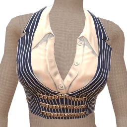 Front Row Pinstripe Bossline Crop Vest