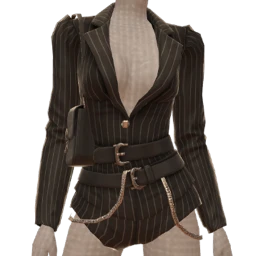 Front Row Black Bossy Playsuit