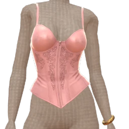 La Haute Couture Blush Pink Lace Corset With Bangle