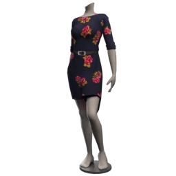 Front Row Rose Dip Hem Dress