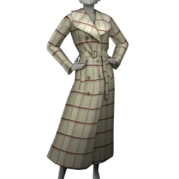 Front Row Plaid Trench Coat