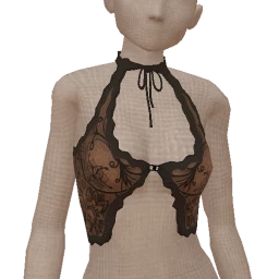 Front Row Black Lace Halter Top