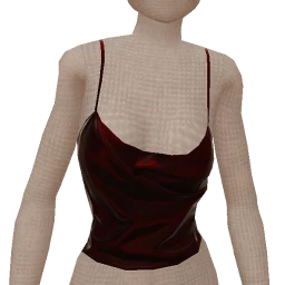 Front Row Red Silk Drape Top